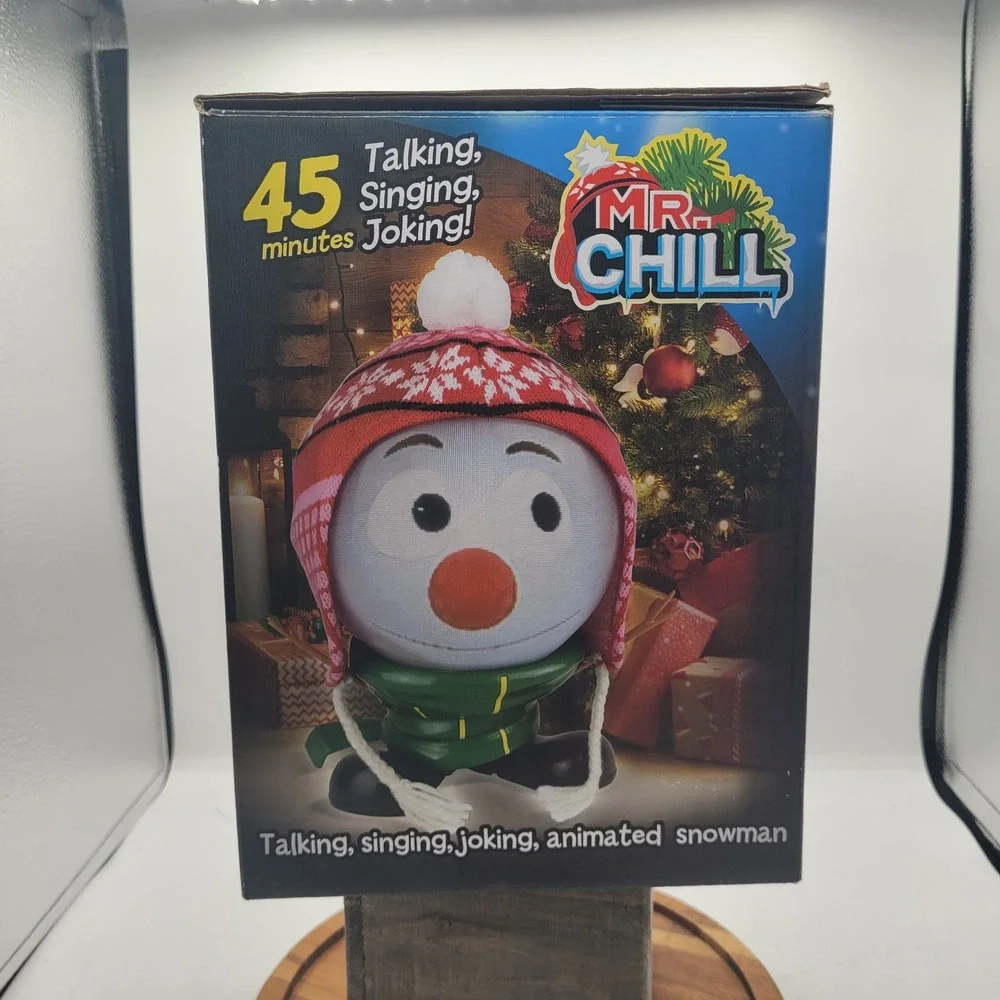 NIB Mr Chill Animated‎ 3D Singing Talking Snowman Christmas Jokes Carols